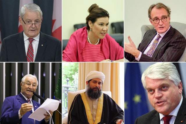Leading Muslims, government officials, and parliamentarians around the world have joined a growing outcry at the unjust confiscation of properties owned by Bahá’ís in the Iranian farming village of Ivel. Pictured here are, clockwise from top right: Canadian Foreign Minister March Garneau; Annika Ben David of the Swedish Foreign Ministry; Jos Douma, the Netherlands’ Special Envoy for Religion or Belief; Markus Grübel, Germany’s Commissioner for Global Freedom of Religion; Shaykh Ibrahim Mogra of the UK; and Brazilian Member of Parliament Frei Anastácio.