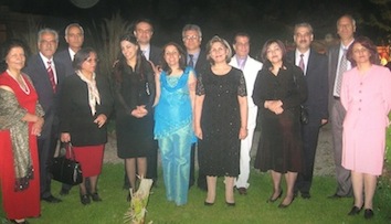 The seven Baha'i leaders imprisoned in Tehran are pictured together with their spouses, before their arrest in 2008.