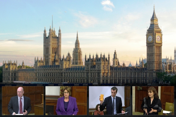 Members of the UK Parliament taking part in a debate on 11 January on Iran's human rights violations. Pictured from left to right: Alistair Burt, MP for North East Bedfordshire and Parliamentary Under Secretary of State at the Foreign and Commonwealth Office; Louise Ellman, MP for Liverpool Riverside; Andrew Selous, MP for South West Bedfordshire; and Kerry McCarthy, MP for Bristol East.