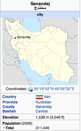http://en.wikipedia.org/wiki/Sanandaj