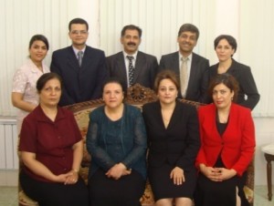 A photograph of Baha'is from across Iran who were arrested in 2012 and were all tried in Yazd at the same time.