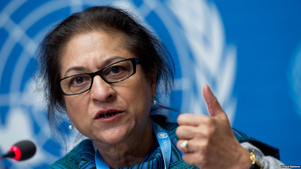 The UN's special rapporteur on the human rights situation in Iran, Asma Jahangir