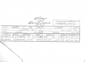 Figure 3. Mina Yazdani’s national university entrance examination score sheet