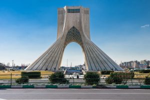 The Azadi Tower in Tehran in 2016. Shutterstock/By Emanuele Mazzoni Photo.