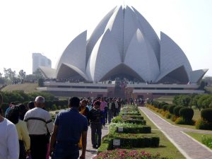 The Baha'i Lotus Temple in Delhi in pre-pandemic times. It is estimated there are some six million Baha'is worldwide.