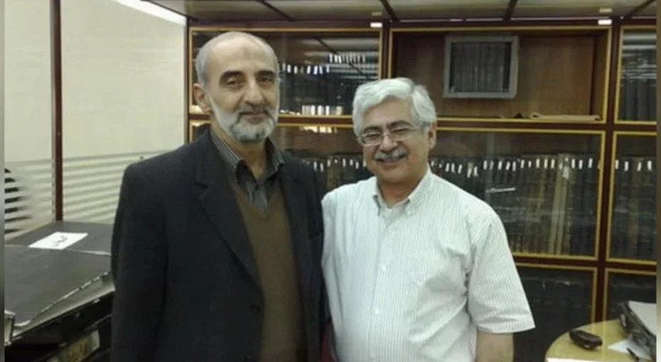 Abdollah Shahbazi (right) and Hossein Shariatmadari, the Supreme Leader-appointed managing editor of hardline daily newspaper Kayhan The so-called historian being interviewed by the talk show host Nader Talebzadeh before his fall from grace in Iran Shahbazi (right) and the retired Revolutionary Guards General Saeed Ghasemi Abdollah Shahbazi pictured with Ruhollah Hosseinian, a hardline former backer he later accused of being a 'hidden Baha'i