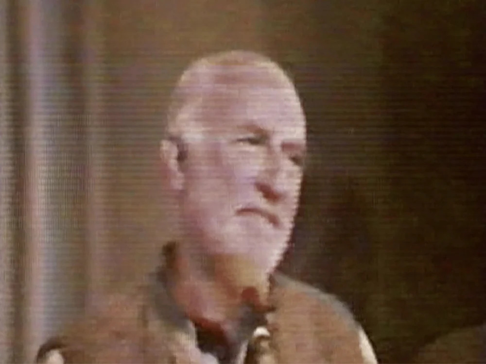 Kamran Samimi speaks during his trial in Dec. 1981. Video screengrab
